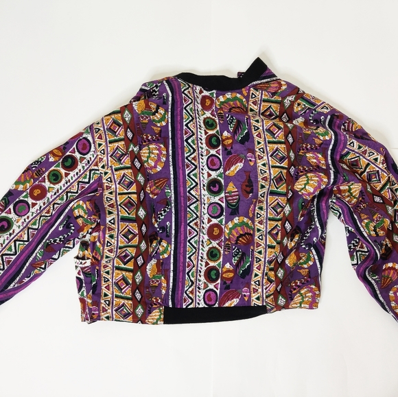 Retro 80s 90s colorful pattern jacket - Picture 5 of 6